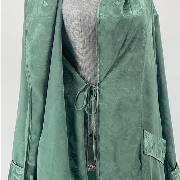 Victoria’s Secret Vintage Green Tie Robe 90’s SM - Picture 7 of 8